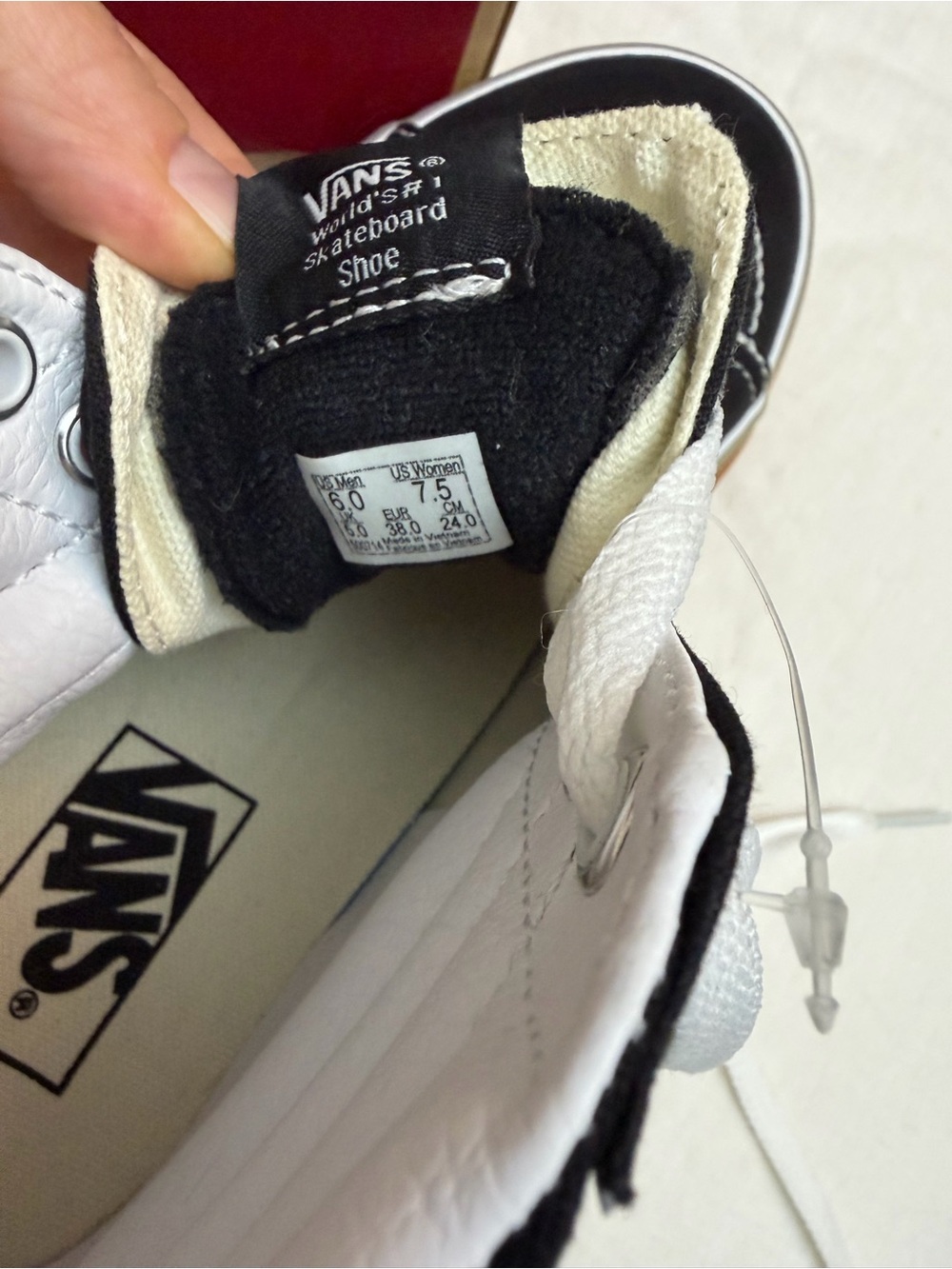 Vans Black & White High-Top Checkerboard Accent Platform Sneakers - Picture 7 of 9